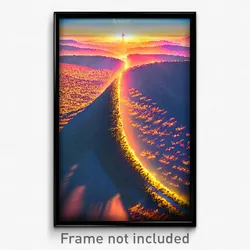 Pixel Art Poster - Fantastic Plains (8 Bit Psychedelic Trippy Video Game Print)
