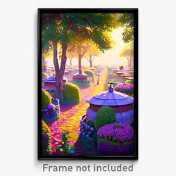 Pixel Art Poster - Pleasant Apiary (8 Bit Psychedelic Trippy Video Game Print)