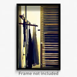 Pixel Art Poster - Agitated Drying Rack (8 Bit Psychedelic Video Game Print)