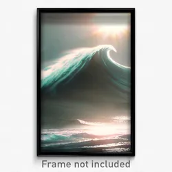 Pixel Art Poster - Complex Tsunami (8 Bit Psychedelic Trippy Video Game Print)