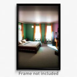 Pixel Art Poster - Uneven Bedroom (8 Bit Psychedelic Trippy Video Game Print)