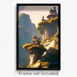 Pixel Art Poster - Fancy Outcropping (8 Bit Psychedelic Trippy Video Game Print)