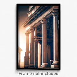 Pixel Art Poster - Angelic Italian Architecture (8 Bit Video Game Print)