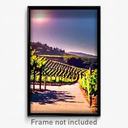 Pixel Art Poster - Made Up Vineyard (8 Bit Psychedelic Trippy Video Game Print)
