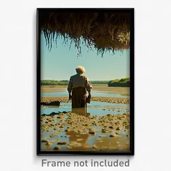 Pixel Art Poster - Elderly Runoff (8 Bit Psychedelic Trippy Video Game Print)