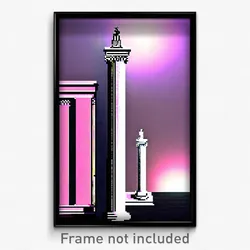 Pixel Art Poster - Admirable Column (8 Bit Psychedelic Trippy Video Game Print)