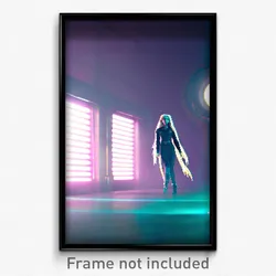 Pixel Art Poster - Long Landing (8 Bit Psychedelic Trippy Video Game Print)