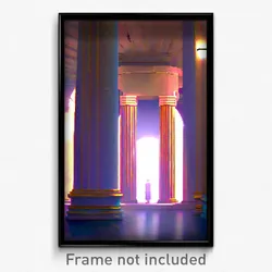 Pixel Art Poster - Large Pillar (8 Bit Psychedelic Trippy Video Game Print)