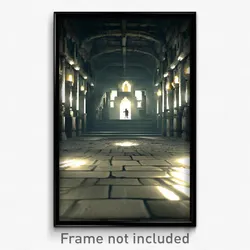 Pixel Art Poster - Humble Catacombs (8 Bit Psychedelic Trippy Video Game Print)