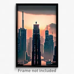 Pixel Art Poster - Stupendous Rise (8 Bit Psychedelic Trippy Video Game Print)