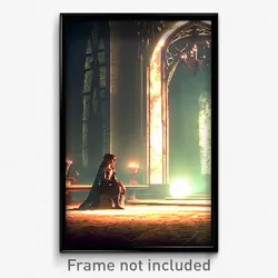 Pixel Art Poster - Subtle Sanctuary (8 Bit Psychedelic Trippy Video Game Print)