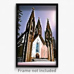 Pixel Art Poster - Arctic Cathedral (8 Bit Psychedelic Trippy Video Game Print)