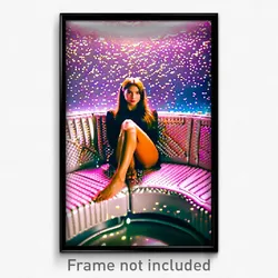 Pixel Art Poster - Bubbly Seat (8 Bit Psychedelic Trippy Weird Video Game Print)
