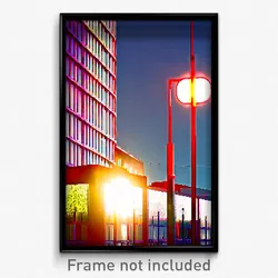 Pixel Art Poster - Flickering Berlin (8 Bit Psychedelic Trippy Video Game Print)