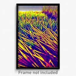 Pixel Art Poster - Acidic Grass (8 Bit Psychedelic Trippy Video Game Print)