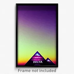 Pixel Art Poster - Tremendous Delta (8 Bit Psychedelic Trippy Video Game Print)