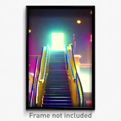 Pixel Art Poster - Brilliant Slide (8 Bit Psychedelic Trippy Video Game Print)