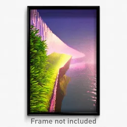 Pixel Art Poster - Sharp Ditch (8 Bit Psychedelic Trippy Weird Video Game Print)