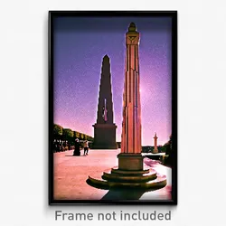 Pixel Art Poster - Lovely Obelisk (8 Bit Psychedelic Trippy Video Game Print)