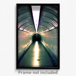 Pixel Art Poster - Cold Tunnel (8 Bit Psychedelic Trippy Weird Video Game Print)