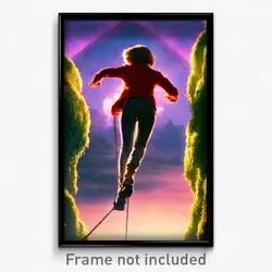 Pixel Art Poster - Wiggly Climb (8 Bit Psychedelic Trippy Video Game Print)