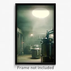 Pixel Art Poster - Unknown Boiler Room (8 Bit Psychedelic Video Game Print)