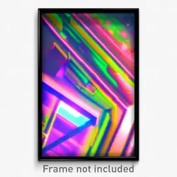 Pixel Art Poster - Glitch Art Gable (8 Bit Psychedelic Trippy Video Game Print)