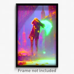 Pixel Art Poster - Acidic Remains (8 Bit Psychedelic Trippy Video Game Print)