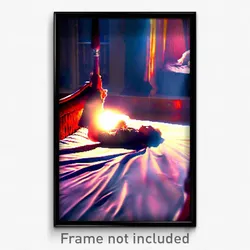 Pixel Art Poster - Hidden Bedlam (8 Bit Psychedelic Trippy Video Game Print)