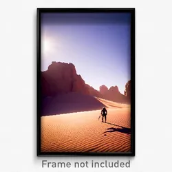 Pixel Art Poster - Glaring Desert (8 Bit Psychedelic Trippy Video Game Print)