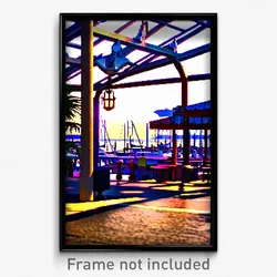 Pixel Art Poster - Elaborate Marina (8 Bit Psychedelic Trippy Video Game Print)