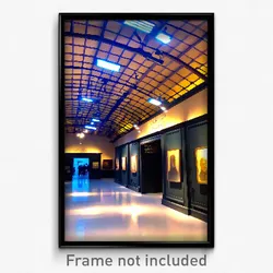 Pixel Art Poster - Cold Museum (8 Bit Psychedelic Trippy Weird Video Game Print)