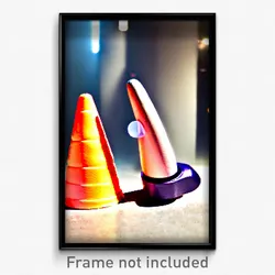 Pixel Art Poster - Vibrating Cone (8 Bit Psychedelic Trippy Video Game Print)