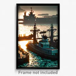 Pixel Art Poster - Advanced Harbour (8 Bit Psychedelic Trippy Video Game Print)