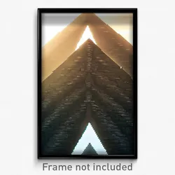 Pixel Art Poster - Triangular Fissure (8 Bit Psychedelic Video Game Print)