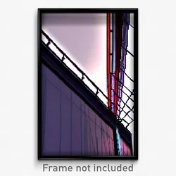 Pixel Art Poster - Complex Wire Frame Gutter (8 Bit Video Game Print)