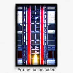 Pixel Art Poster - Steel College (8 Bit Psychedelic Trippy Video Game Print)