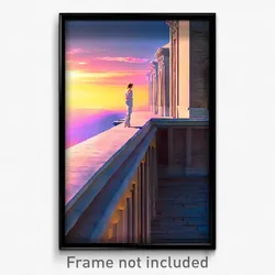 Pixel Art Poster - Stunning Parapet (8 Bit Psychedelic Trippy Video Game Print)
