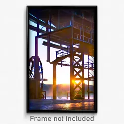 Pixel Art Poster - Brilliant Mill (8 Bit Psychedelic Trippy Video Game Print)