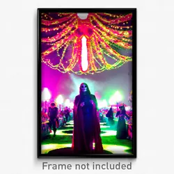 Pixel Art Poster - Creepy Festival (8 Bit Psychedelic Trippy Video Game Print)