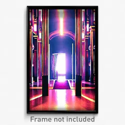Pixel Art Poster - Admirable Vestibule (8 Bit Psychedelic Video Game Print)