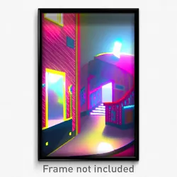 Pixel Art Poster - Squiggly Madhouse (8 Bit Psychedelic Trippy Video Game Print)