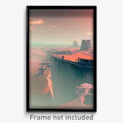 Pixel Art Poster - Imperfect Wasteland (8 Bit Psychedelic Video Game Print)