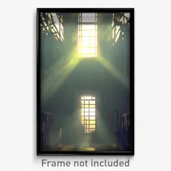 Pixel Art Poster - Distorted Asylum (8 Bit Psychedelic Trippy Video Game Print)