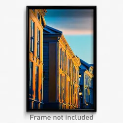 Pixel Art Poster - Brisk Swedish Architecture (8 Bit Video Game Print)