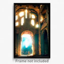 Pixel Art Poster - International Ruin (8 Bit Psychedelic Video Game Print)