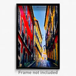 Pixel Art Poster - Majestic Lisbon (8 Bit Psychedelic Trippy Video Game Print)