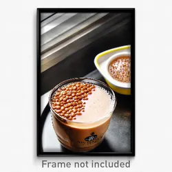 Pixel Art Poster - Bubbly Brown Sugar Milk Tea (8 Bit Video Game Print)