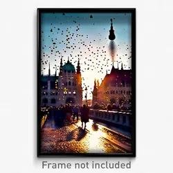 Pixel Art Poster - Bubbly Budapest (8 Bit Psychedelic Trippy Video Game Print)