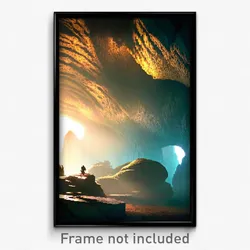 Pixel Art Poster - Mellow Cave (8 Bit Psychedelic Trippy Weird Video Game Print)